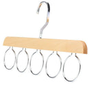 Multifunctional Wooden Scarf Closet Organizer Hanger Ties Belts Shawls Hold M8A1