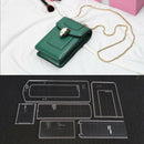6pcs/Set DIY Clear Acrylic Leather Shoulder Bag Handbag Stencil Templates