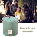 Nylon Drawstring Travel Cosmetic Bag Makeup Toiletry Organizer (Sky Blue) A