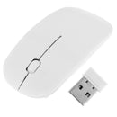 2.4GHz 1,000DPI Ultra-thin 3-Button Wireless Photoelectric Mouse (White)