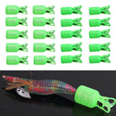 10pcs Squid Jig Hook Protector Shrimp Fishing Jigs Lure Covers Safety Caps Green