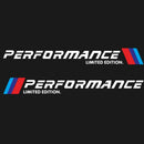 2pcs Car Stickers M Performance Limited Edition Side Door Decals (White) A