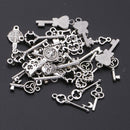 30Pcs Assorted Key Charms DIY Necklace Bracelet Earring for Jewelry Making