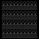 40Pcs Women Men Unisex Acrylic Clear Ring Keychain Blank DIY Photo Frame