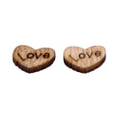 100pcs Rustic Wedding guest book Wooden Heart Shapes Embellishments