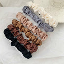 6PC/Kit Elastic Hair Bands Silk Satin Scrunchie Hair Ties Ponytail Holder Ropes