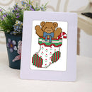 Stamped Cross Stitch Kit Printed Bear Pattern DIY Crafts for Home Ornamnets