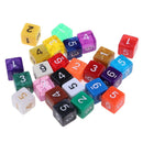 25x Plastic Dice D6 Drinking Dice for DND TRPG MTG Table Games Toys Party