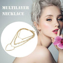 Multi-layer Love Heart Pendant Necklace Simple Clavicle Chain Women Jewelry