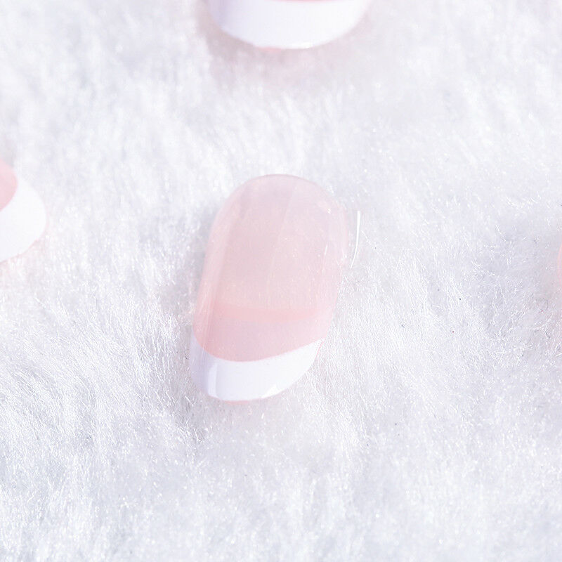 acrylic designer nail tips false french full cover nails art decor finger 24 Nw