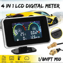 4-In-1 Lcd Car Digital Lcd Instrument Oil Pressure Gauge Voltmeter Fuel Gau