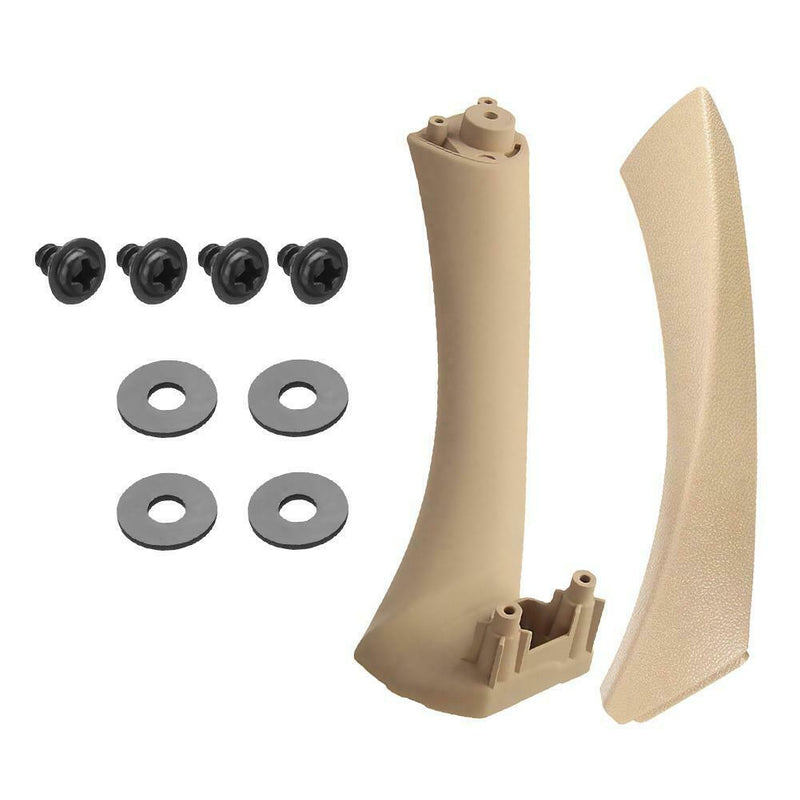 Left Side Inner Door Panel Handle Trim+ Cover for E90 E91 3 Series (Beige)