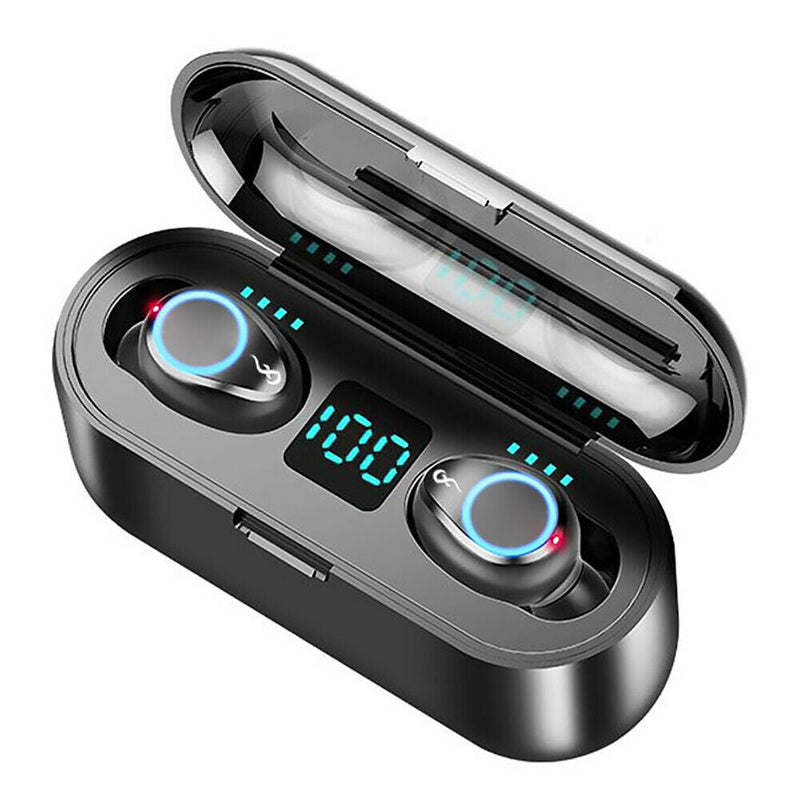 F9 Waterproof LED TWS Wireless Headset Bluetooth 5.0 Sports Headphones A