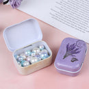 Lavender mini tin box Sealed jar packing boxes jewelry candy box small storageME