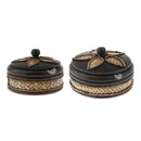 Creative Wooden Ashtray with Lid Thai Style Craft Bussiness Gift Decor Large