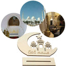 Ramadan Eid Mubarak Wooden Ornament Muslim Islam Mosque Decoration Hanging R4Z2