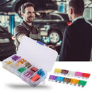 50pcs Car Standard Blade Fuses 3A 5A 7.5A 10A 15A 20A 25A 30A 35A 40A w/Box+Clip