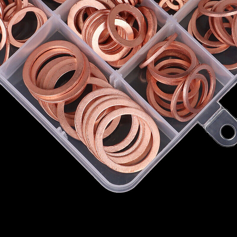 280pcs Copper Rings Oil seal ring gasket  Sealing Ring Assortment Set box%PJ Kw