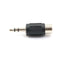 3x Nickel 3.5mm 1/8" Stereo Male Plug To RCA Female Jack Audio Adapter TEUS