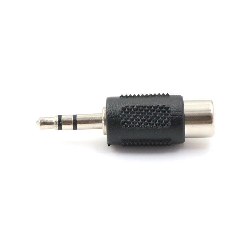 3x Nickel 3.5mm 1/8" Stereo Male Plug To RCA Female Jack Audio Adapter TEUS