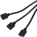 LED Strip RGB 4 Pins Female to 3 Female Connector Splitter Cable 30cm Black H8M4