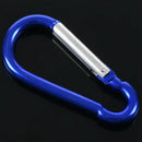 Aluminum spring, snap hook closure, 8 cm long, dark blue