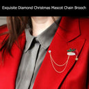 Fashion Brooch Rhinestone Bells Snowman Badges Jacket Xmas Gift (Style 2) A