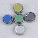 Portable Pocket Pill Case 3 Compartments Medicine Box Round Folding Organizer~