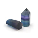 1x Natural Hexagonal Crystal Quartz Healing Fluorite Wand Stone Colourful Gem BX