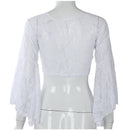 Sexy Belly Dance Dancing Lace Blouse Top Bra Dancewear Costumes White