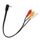 High speed 90degree 3.5mm male jack to 3 RCA female plug adapter audio convertSE