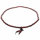 5X(Stretch Strap 6mm Dia Beads Sandalwood Buddhist Prayer Necklace Burgund U7A2)