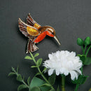 Retro Bird Brooch Rhinestone Diamond-bordered Delicate Alloy Flyer 40x38mm