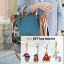 4pcs DIY Full Drill Special Shaped Diamond Painting Snowman Keychain Jewelry
