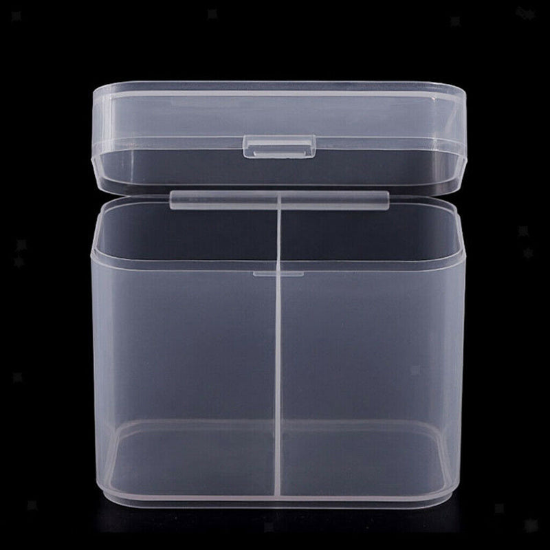 Plastic Makeup Rounds Cotton Swabs Towels Storage Box Crafts Container Case
