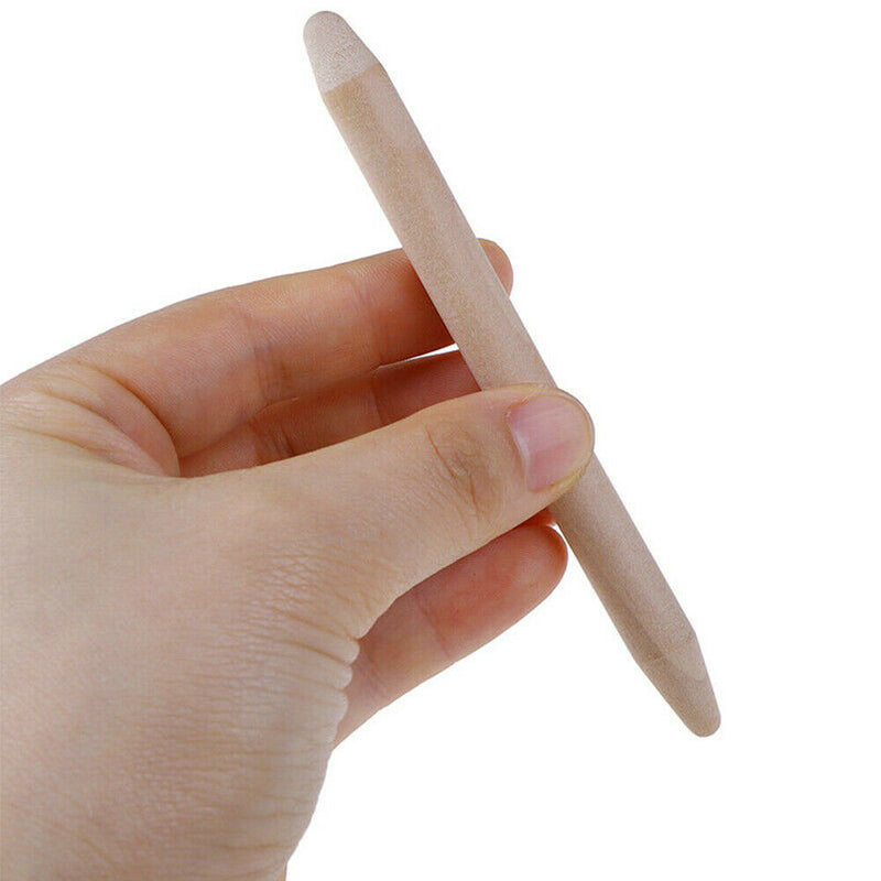 5pcs  Bowl 12cm Wooden Dual End Stylobate Beekeeping Tool Queen Cell King Rod