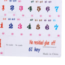 1Pc Transparent No Glue Stickers Removable Piano and Keyboard Stickers For 61 Bj