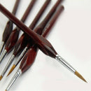 6-Piece Fine Paintbrushes - Detail Paint Brush Set - For Acrylic, Watercolo