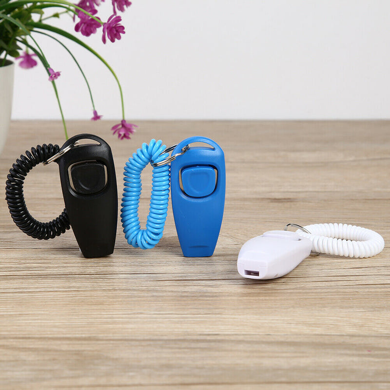 Dog Whistle Clicker Plastic Pet Supplies Wrist Strap Sound Puppy Trainer Aids