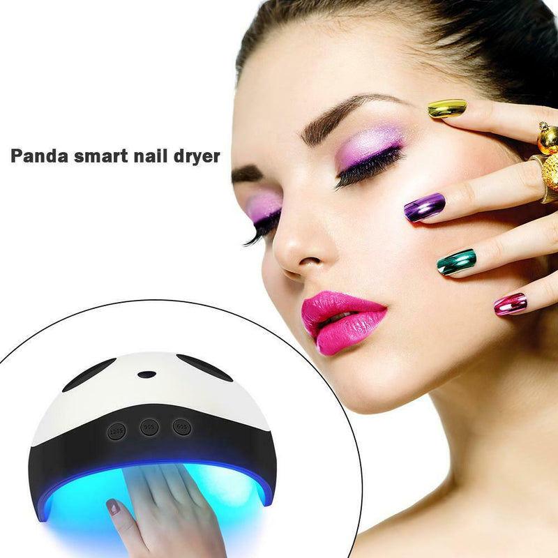 36W Cute Panda UV LED Nail Lamp Dryer 3 Timers Manicure Gel Polish Drying Light
