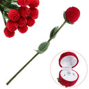 Vogue Romantic Red Rose Engagement Wedding Ring Box Earrings Jewelry Gift Box OH