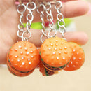Cute-Hamburger Key Chain Ring^Charm Pendant Bag Purse Food Keyring Women^JewelOS
