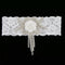 Wedding Garter Flower Applique Keepsake Throwaway Rhinestone Lace Thigh Ring