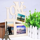 Durable Lovely Hollow Love Wooden Photo Picture Frame Rahmen DIY Home Decor sale