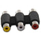 5X(3 RCA PHONO FEMALE SOCKET COUPLER EXTENSION ADAPTER R9A1)