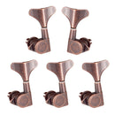 Pack of 5 Bass Tuning Pegs Keys Machine Head Tuners for Bass Purple Bronze 1R4L,