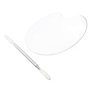 2 PRO Nail Art Painting Tool Set Color Mixed Palette+Spatula Stainless Steel