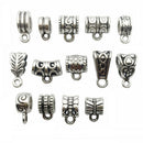 120Pcs Metal Connectors Spacer Beads Bail Tube Beads Charms DIY Jewelry Maki FT