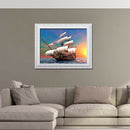 5D DIY Full Drill Diamond Painting Sailboat Cross Stitch Embroidery Craft