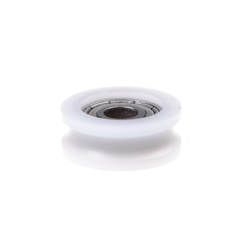 New 4*15*6mm U Groove Metal Shield Nylon Pulley Wheels Roller Ball Bearings  JR